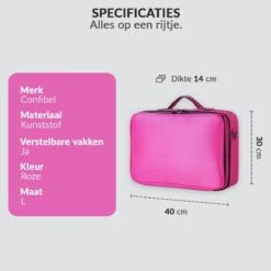 Cosmetica Koffer - Make-up Koffer Met Verstelbare Vakken - Visagie En Nagelstyliste Beauty Koffer - 40x30x14CM - Roze 19 Cosmetica Koffer - Make-up Koffer Met Verstelbare Vakken - Visagie En Nagelstyliste Beauty Koffer - 40x30x14CM - Roze -Cosmetische Kortingen Winkel 1200x1200 3237