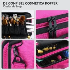 Cosmetica Koffer - Make-up Koffer Met Verstelbare Vakken - Visagie En Nagelstyliste Beauty Koffer - 40x30x14CM - Roze 24 Cosmetica Koffer - Make-up Koffer Met Verstelbare Vakken - Visagie En Nagelstyliste Beauty Koffer - 40x30x14CM - Roze -Cosmetische Kortingen Winkel 1200x1200 3240