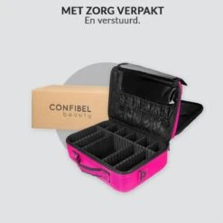 Cosmetica Koffer - Make-up Koffer Met Verstelbare Vakken - Visagie En Nagelstyliste Beauty Koffer - 40x30x14CM - Roze 25 Cosmetica Koffer - Make-up Koffer Met Verstelbare Vakken - Visagie En Nagelstyliste Beauty Koffer - 40x30x14CM - Roze -Cosmetische Kortingen Winkel 1200x1200 3241