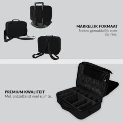 Cosmetica Koffer - Make-up Koffer Met Verstelbare Vakken - Visagie En Nagelstyliste Beauty Koffer - 40x30x14CM -Cosmetische Kortingen Winkel 1200x1200 3251