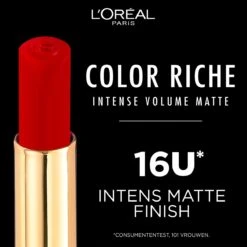 L'Oréal Paris - Color Riche Intense Volume Matte Lipstick - 480 Le Plum Dominant - Lippenstift Rood 14 L'Oréal Paris - Color Riche Intense Volume Matte Lipstick - 480 Le Plum Dominant - Lippenstift Rood -Cosmetische Kortingen Winkel 1200x1200 703