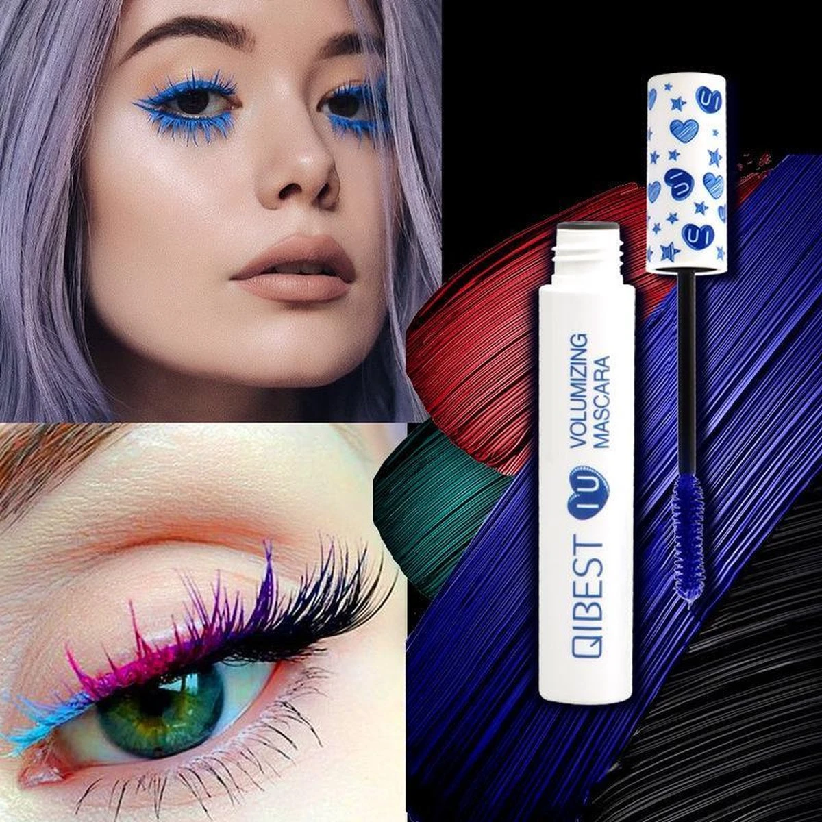 QIBEST® Volume Mascara |Hippe Kleuren |Basis Zwart | Accentueer Uw Wimpers Met Een Zomerse Glamour | Accentueer Uw Natuurlijke Oogkleur | Waterproof 7 QIBEST® Volume Mascara |Hippe Kleuren |Basis Zwart | Accentueer Uw Wimpers Met Een Zomerse Glamour | Accentueer Uw Natuurlijke Oogkleur | Waterproof - Afbeelding 5