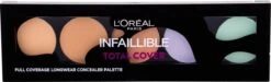 L'Oréal Paris Infallible Total Cover Concealer Palette - 105 Red Fiction -Cosmetische Kortingen Winkel 1200x365