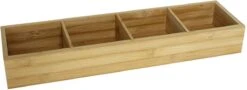Gerim - Make-up Sorteer Organizer 4-vaks Bakje 44 X 10 X 6 Cm Bamboe -Cosmetische Kortingen Winkel 1200x438
