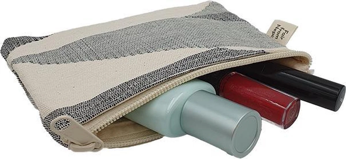 ANNA NERA Fairtrade Etui - Make Up Tasje - Juf Cadeau - Toilettasje - Toiletrybag - Sanitary Bag Dhaka S 300-017 4 ANNA NERA Fairtrade Etui - Make Up Tasje - Juf Cadeau - Toilettasje - Toiletrybag - Sanitary Bag Dhaka S 300-017 - Afbeelding 2