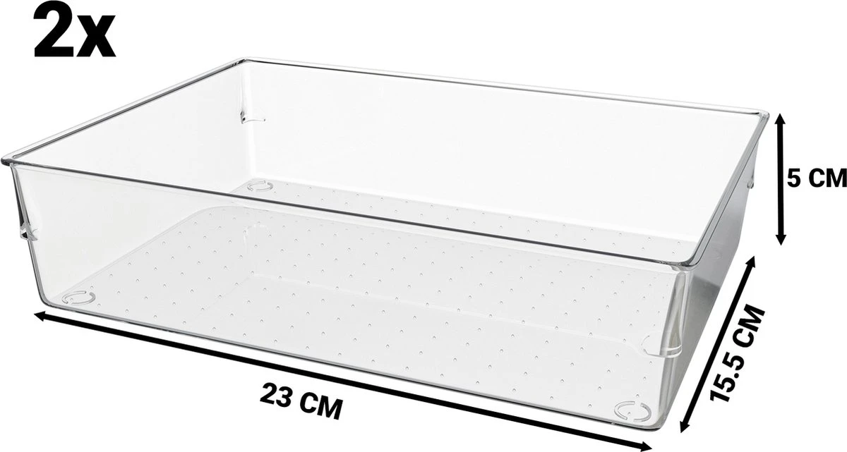 Waal® Lade Organizer (set Van 13 Bakjes) - Lade Verdeler - Keuken - Kantoor - Make-up - Bureau - Transparant 7 Waal® Lade Organizer (set Van 13 Bakjes) - Lade Verdeler - Keuken - Kantoor - Make-up - Bureau - Transparant - Afbeelding 5