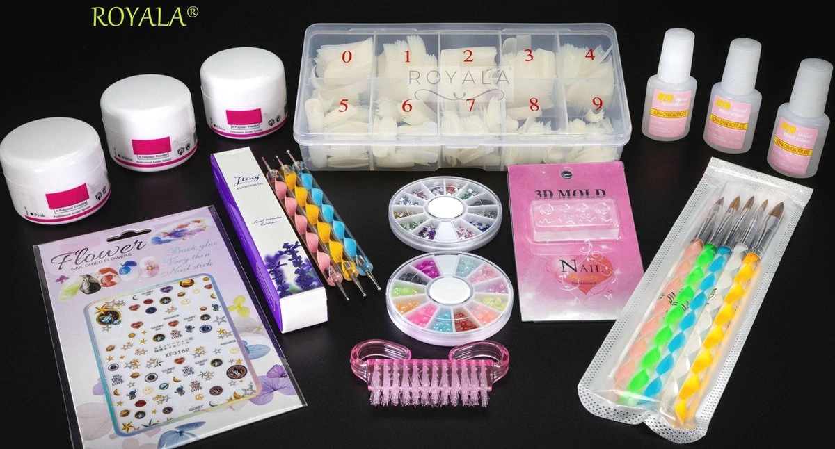 Royala - Acrylnagels Starters Pakket Large|L| 125 Delig | 94 Colors | Acryl Nagels Set | Acryl Starter Kit | Nail Art Pakket | 500 Franse Nageltips | Manicure Set Voor Nail Art Kit | Nagel Decoratie | Acryl Poeder | Acryl Vloeistof | Monomeer 15 Royala - Acrylnagels Starters Pakket Large|L| 125 Delig | 94 Colors | Acryl Nagels Set | Acryl Starter Kit | Nail Art Pakket | 500 Franse Nageltips | Manicure Set Voor Nail Art Kit | Nagel Decoratie | Acryl Poeder | Acryl Vloeistof | Monomeer - Afbeelding 13