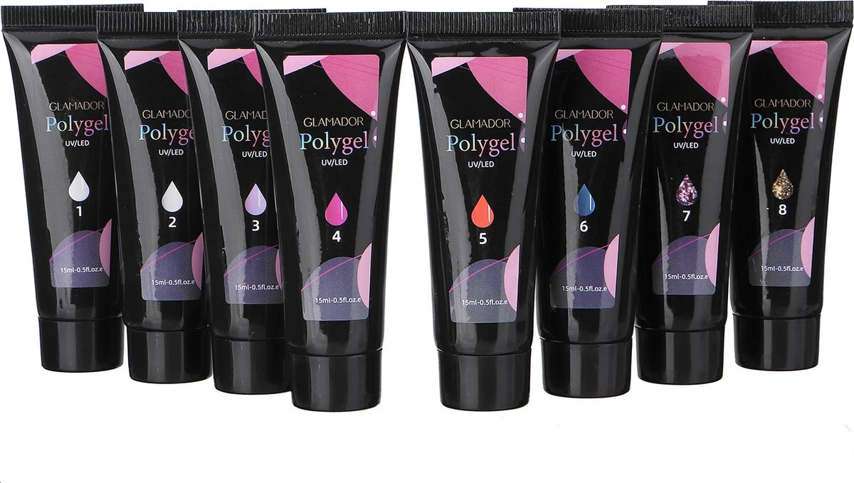 Merkloos Nepnagels - Polygel Set - 8 Kleuren - Nagels Set - Polygel Starter Set - Nagelverlenging Gel Kit - Voor Beginners - Voor DIY Salon Art Nagels 5 Merkloos Nepnagels - Polygel Set - 8 Kleuren - Nagels Set - Polygel Starter Set - Nagelverlenging Gel Kit - Voor Beginners - Voor DIY Salon Art Nagels - Afbeelding 3