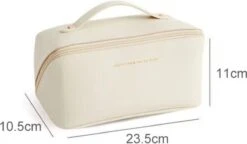 Luxe Make-up Tas Leer Toilettas Toilet Artikelen Make Up Tas Ruim Multifunctioneel, Georganiseerde Indeling Stijlvolle Reistas -Cosmetische Kortingen Winkel 1200x701 1