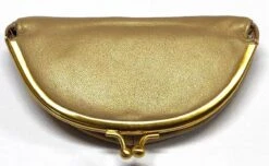 Gillian Jones Luxe Leren Make-Up Knip Met Spiegel- Gold