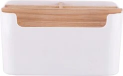 Altom Design Badkamer Orginazer 5-vaks - Gemaakt Van Ecologisch Bamboe - 18 X 14,5 X 9,5 Cm - Wit Bruin - Natura Line - Bamboo - Make-up Opbergbox -Cosmetische Kortingen Winkel 1200x743 4