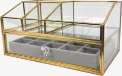 Make Up Organizer Stella | Goud| Cosmetica Organizer|sieraden Organizer | Make Up Organizer | Beautybox | Vitrine Boxje | Glazen Box |Makeup Organizer |Beauty Organizer | Makeupbox |Organizer | Storage Box |Make-uporganizer| Opbergdoos | Sieradendoos -Cosmetische Kortingen Winkel 1200x746 3