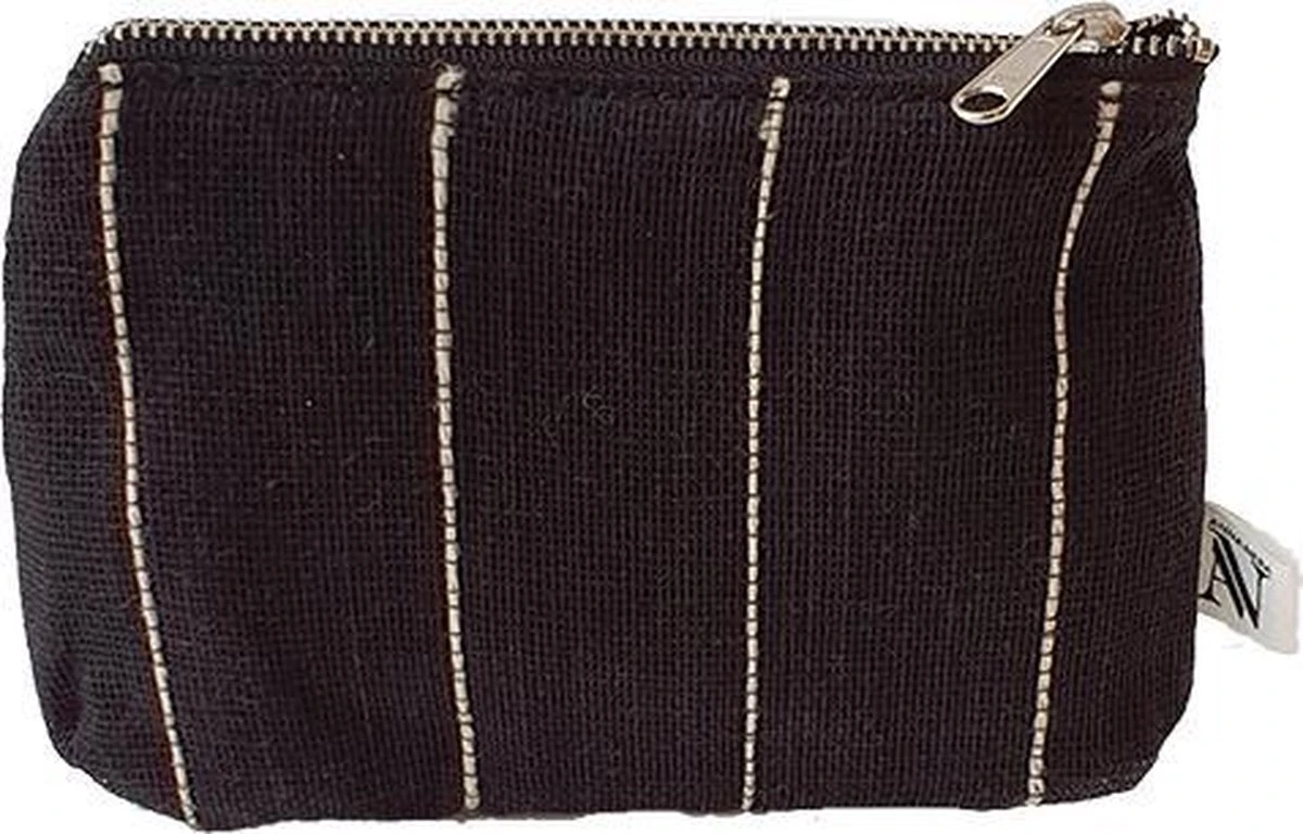 ANNA NERA Fairtrade Etui - Juf Cadeau - Make Up Tasje - Toillettasje - Toiletry Bag Jute S Black 300-031 3 ANNA NERA Fairtrade Etui - Juf Cadeau - Make Up Tasje - Toillettasje - Toiletry Bag Jute S Black 300-031