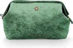 Pip Studio Extra Grote Toilettas Quilty Days - Groen - Fluweel
