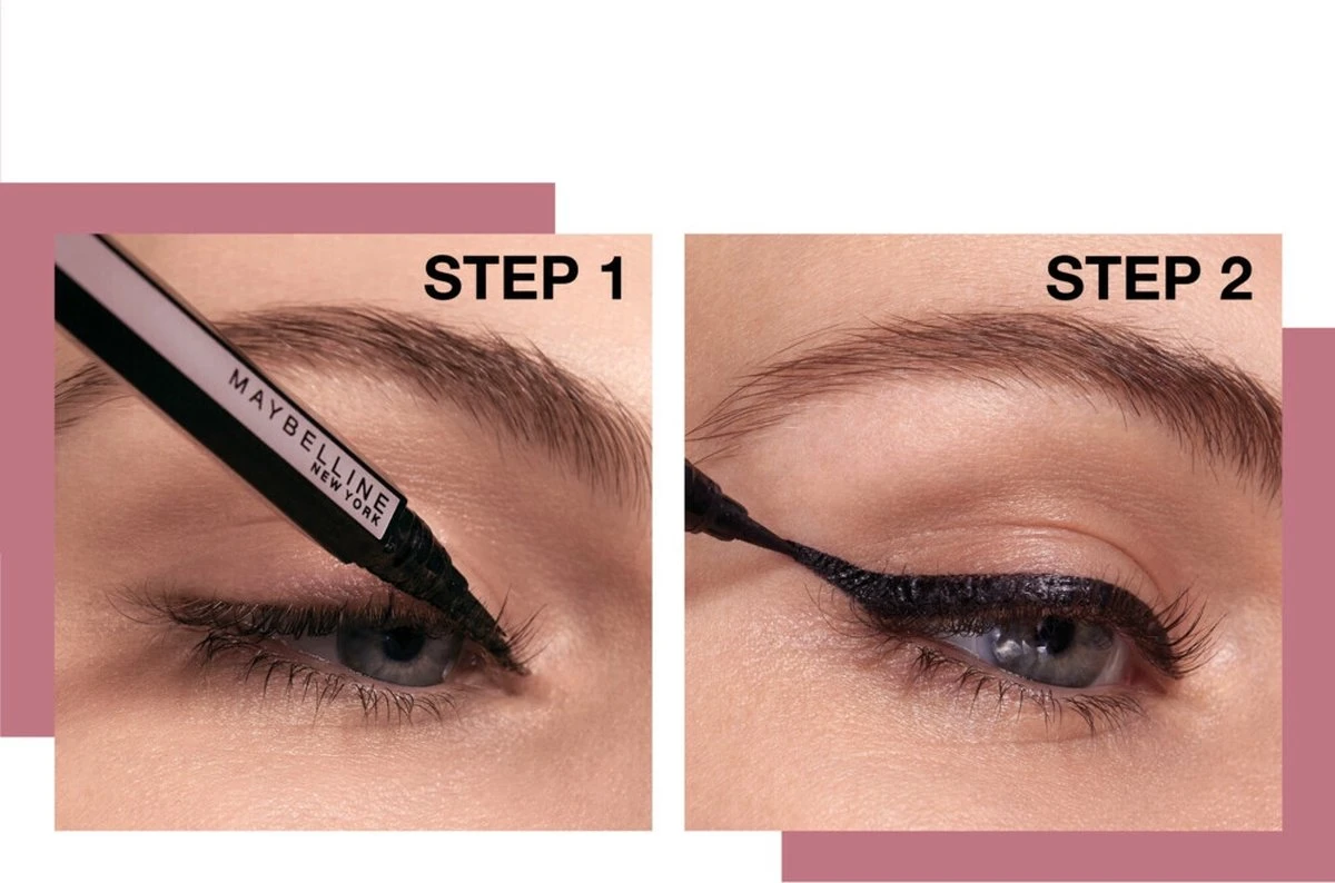 Maybelline Hyper Easy Liner Liquid Eyeliner - 800 Knockout Black 5 Maybelline Hyper Easy Liner Liquid Eyeliner - 800 Knockout Black - Afbeelding 3