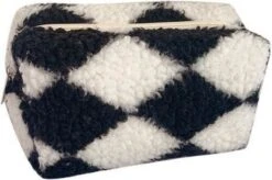 Teddy Make-Up / Toilettas - Zwart/Wit | Acryl | 22 X 11,5 X 10 Cm