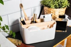 Altom Design Badkamer Orginazer 5-vaks - Gemaakt Van Ecologisch Bamboe - 18 X 14,5 X 9,5 Cm - Wit Bruin - Natura Line - Bamboo - Make-up Opbergbox -Cosmetische Kortingen Winkel 1200x800 71