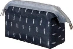 Fako Fashion® - Make-up Tasje - Kleine Make-up Tas - Etui - 18x9x13cm - Veer Donkerblauw