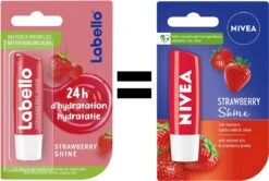 Nivea - Labello Strawberry Shine Lippenbalsem - 5,5 Ml Stick - Lipbalsem - Lipbalm - Lipverzorging - Verrijkt Met Shea Boter En Bio Jojoba Olie -Cosmetische Kortingen Winkel 1200x808