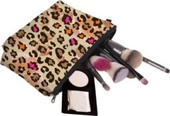 Luipaardprint Etui - Bruin | Roze - Ideaal Als Etui Voor School Of Toilettas Voor Kinderen -Cosmetische Kortingen Winkel 1200x816 3