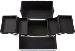 AREBOS Cosmetica Koffer - Beauty Case - Cosmetica Trolley - 15 L - Zilber -Cosmetische Kortingen Winkel 1200x826 1