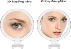 5 Inch, 20x Vergrotende Spiegel, Tweezijdige Spiegel, 20X/1x Vergroting, Opvouwbare Make-upspiegel Met Handheld/standaard, Gebruik Voor Make-up Toepassing, Pincet, En Mee-eter/smetverwijdering. (zilver) -Cosmetische Kortingen Winkel 1200x828 6