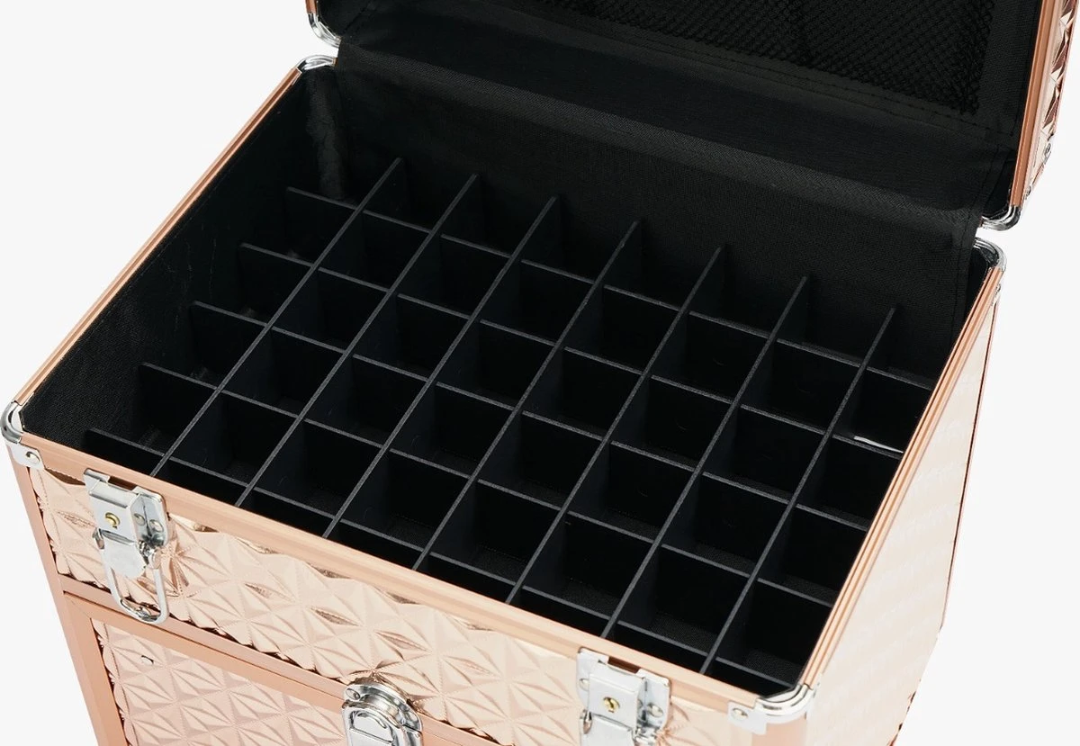 Nagel Beautycase Gouden Kleur - Kapper Beautycase - Nagel - Visagie - Make-up - Cosmetica - Schmink - Beauty Case 6 Nagel Beautycase Gouden Kleur - Kapper Beautycase - Nagel - Visagie - Make-up - Cosmetica - Schmink - Beauty Case - Afbeelding 4