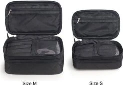 IBright Make-up Tasje Met Spiegel - 2 Lagen - Met Handige Vakjes - Cosmetica Organizer - Toilettas Maat S - Zwart -Cosmetische Kortingen Winkel 1200x830 13