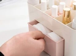 IBright Make-Up Organizer Met Lade - Cosmetica Opbergdoos - Bureau Organizer - Roze -Cosmetische Kortingen Winkel 1200x880 2