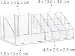 Relaxdays Make-up Organizer - Tweedelig - Cosmetica Opbergdoos - Transparant -Cosmetische Kortingen Winkel 1200x892 5
