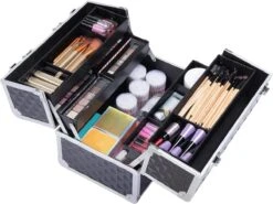 Make-upkoffer, Kapperskoffer, Cosmeticakoffer, Lege Nagelkoffer, Multikoffer, Afsluitbaar Voor Nageldesign/massageolie/fotoapparatuur, 34,7 X 22,2 X 25 Cm HMTM-YAHEE-411176 -Cosmetische Kortingen Winkel 1200x898 5