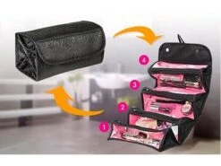 Merkloos Roll N Go Make-up Tas – Zwart / Roze -Cosmetische Kortingen Winkel 1200x900 27