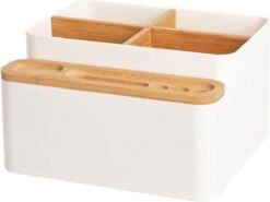 LYVION Make-up En Bureau Organizer - Kunststof En Bamboe