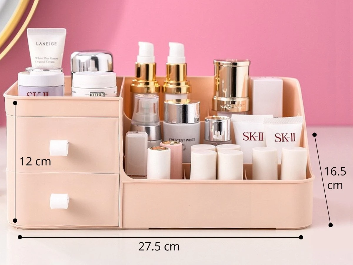 Make-Up Organizer - Cosmetica - Opbergdoos - Roze - Nagellak - Creme - Sieraden - Pennenbakje - Bureau - Organizers - Make Up 6 Make-Up Organizer - Cosmetica - Opbergdoos - Roze - Nagellak - Creme - Sieraden - Pennenbakje - Bureau - Organizers - Make Up - Afbeelding 4