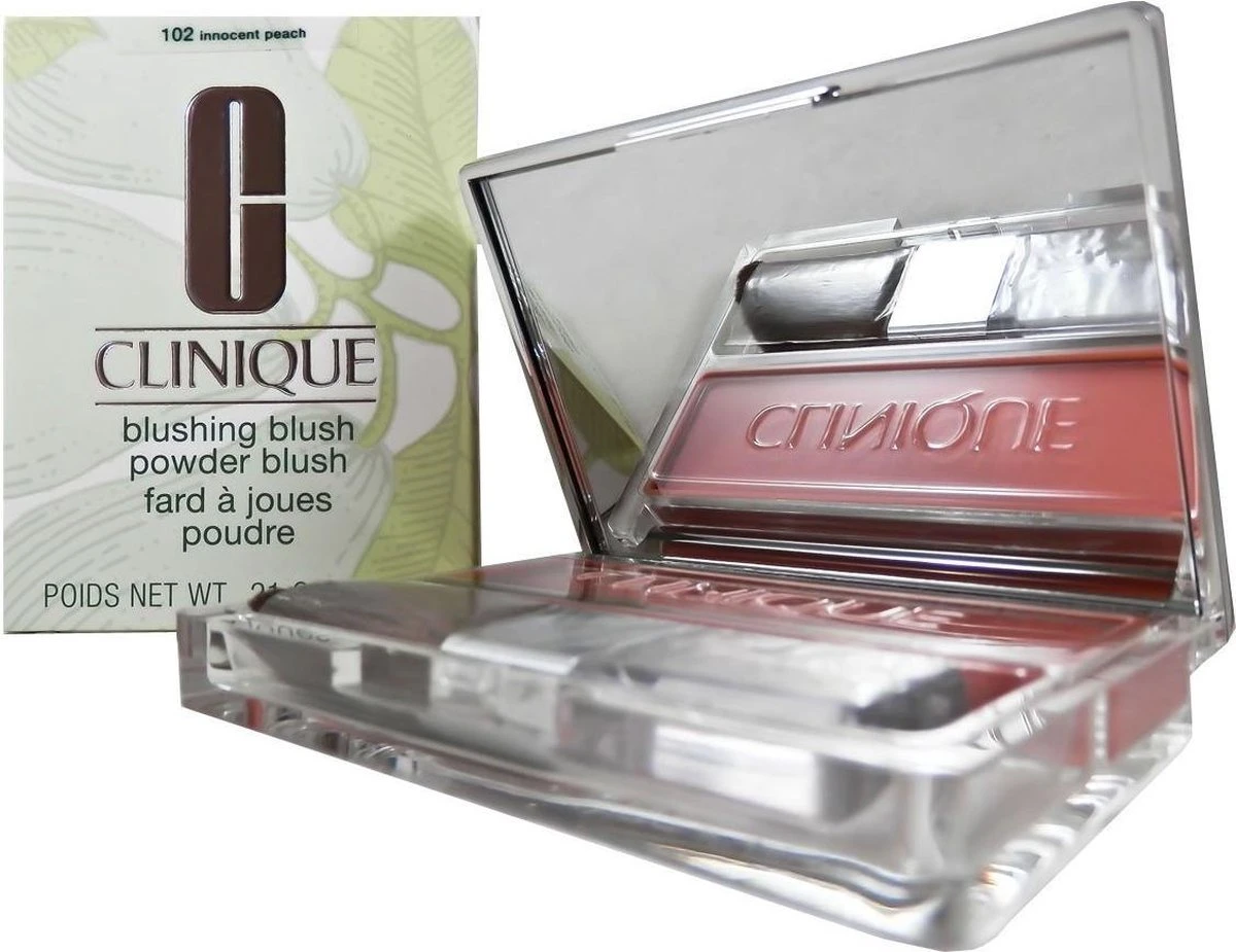 Clinique Blushing Blush Powder Blush - 102 Innocent Peach 11 Clinique Blushing Blush Powder Blush - 102 Innocent Peach - Afbeelding 9