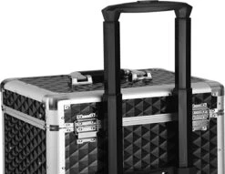 Songmics Kapperskoffer - Cosmetica Trolley - Cosmetica Koffer - Make-up Koffer - Visagie Koffer - Make Up Trolley - Op Wielen - Zwart -Cosmetische Kortingen Winkel 1200x930 1