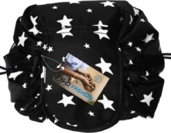 Fako Fashion® - Magic Travel Pouch - Cosmetic Opberg Tas - Make-up Opbergsysteem - Make-up Toilettas - Reistas - Cosmetica Accessoires Organiser - Handige Toilettas - Sterren Zwart -Cosmetische Kortingen Winkel 1200x934 7