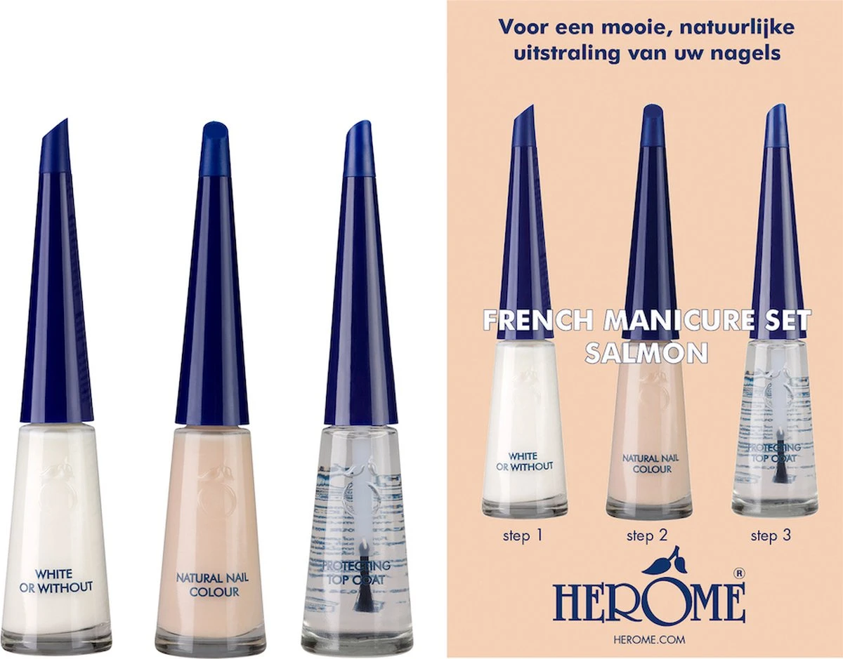 Herome French Manicure Set Salmon - Complete Set In 3 Stappen Een French Manicure - Met Een Salmon Kleurlak, Een Witte Nagellak Voor De Nagelranden En Een Top Coat - 3x10ml. 13 Herome French Manicure Set Salmon - Complete Set In 3 Stappen Een French Manicure - Met Een Salmon Kleurlak, Een Witte Nagellak Voor De Nagelranden En Een Top Coat - 3x10ml. - Afbeelding 11