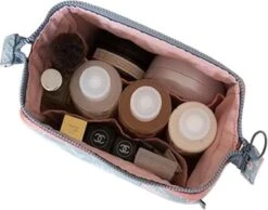 Fako Fashion® - Make-up Tasje - Kleine Make-up Tas - Etui - 18x9x13cm - Bloemen Donkerblauw -Cosmetische Kortingen Winkel 1200x943 6