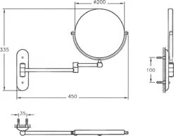 Vitra Make Up Spiegel - 2X Vergroting - Wandspiegel Rond - Scheerspiegel Wandmodel - Badkamer - Roestvrij - Chroom - Draadloos -Cosmetische Kortingen Winkel 1200x943 7