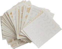 GUAPÀ - Nail Art Nagel Sjabloon Stickers 42 Vellen - Zelfklevende Nagelstickers & Nageldecoratie 3D Goud En Zilver -Cosmetische Kortingen Winkel 1200x951 2