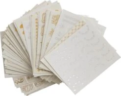 GUAPÀ - Nail Art Nagel Sjabloon Stickers 30 Vellen - Zelfklevende Nagelstickers & Nageldecoratie 3D Goud En Zilver -Cosmetische Kortingen Winkel 1200x953 1