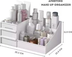 Make-up Organizer - Cosmetica Opbergdoos - Sieraden Bakje - Dames - Wit - Opmaken -Cosmetische Kortingen Winkel 1200x953 2