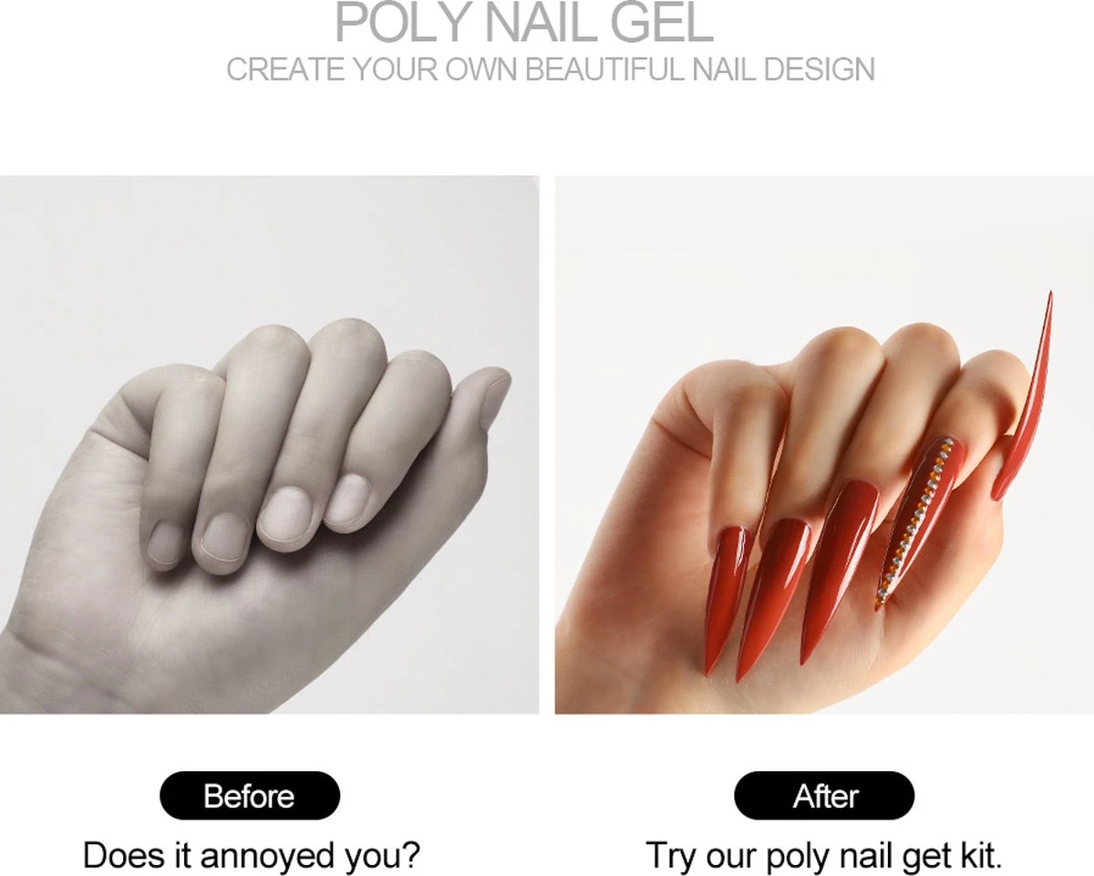 Royala - Professionele Poly Gel Starter Kit POG3. – 6 Kleuren Polygel + 6 Kleuren UV Gel - 12 Kleuren Polygel Pakket - Incl. 36 W UV Nageldroger - Poly Acryl Nagels - Nail Art - Gel Lak 18 Royala - Professionele Poly Gel Starter Kit POG3. – 6 Kleuren Polygel + 6 Kleuren UV Gel - 12 Kleuren Polygel Pakket - Incl. 36 W UV Nageldroger - Poly Acryl Nagels - Nail Art - Gel Lak - Afbeelding 16