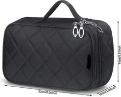 IBright Make-up Tasje Met Spiegel - 2 Lagen - Met Handige Vakjes - Cosmetica Organizer - Toilettas Maat M - Zwart 25 IBright Make-up Tasje Met Spiegel - 2 Lagen - Met Handige Vakjes - Cosmetica Organizer - Toilettas Maat M - Zwart -Cosmetische Kortingen Winkel 1200x964 6