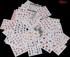 Pakket Van 50 Vellen Met Water Transfer Stickers / Decals - Sparkolia Nagel Styling - Nail Art Velletjes - Nagelstickers -Cosmetische Kortingen Winkel 1200x973 4