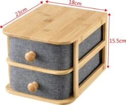 Bureau Organizer Arsivik Met 2 Lades Bamboe 15,5x18x23 Cm -Cosmetische Kortingen Winkel 1200x995 5
