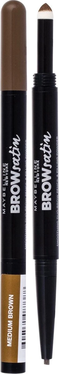 Maybelline Brow Satin Duo - 02 Medium Brown - Bruin - Wenkbrauwpotlood En Poeder 11 Maybelline Brow Satin Duo - 02 Medium Brown - Bruin - Wenkbrauwpotlood En Poeder - Afbeelding 9