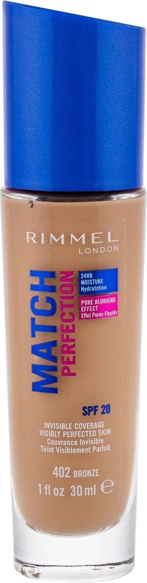 Rimmel London Match Perfection Foundation - 402 Bronze - Beige 16 Rimmel London Match Perfection Foundation - 402 Bronze - Beige - Afbeelding 14