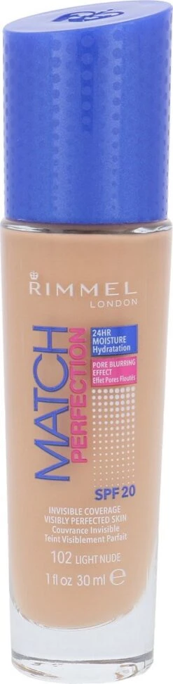Rimmel London Match Perfection Foundation 102 Light Nude -Cosmetische Kortingen Winkel 305x1200 4